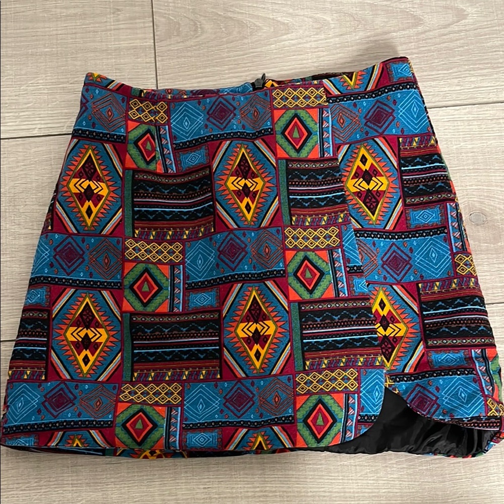 Colorful Geometric Patterned Skirt